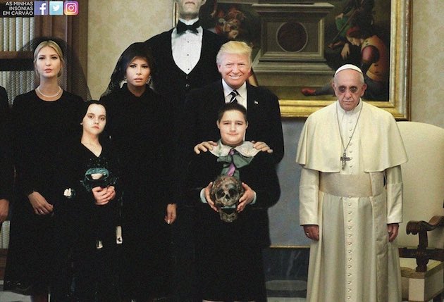 トランプ大統領、ローマ法王に露骨に嫌な顔をされるに関連した画像-08