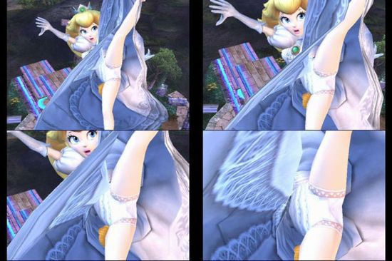 3DS『大乱闘スマッシュブラザーズ』スカートの中が暗黒空間に関連した画像-03