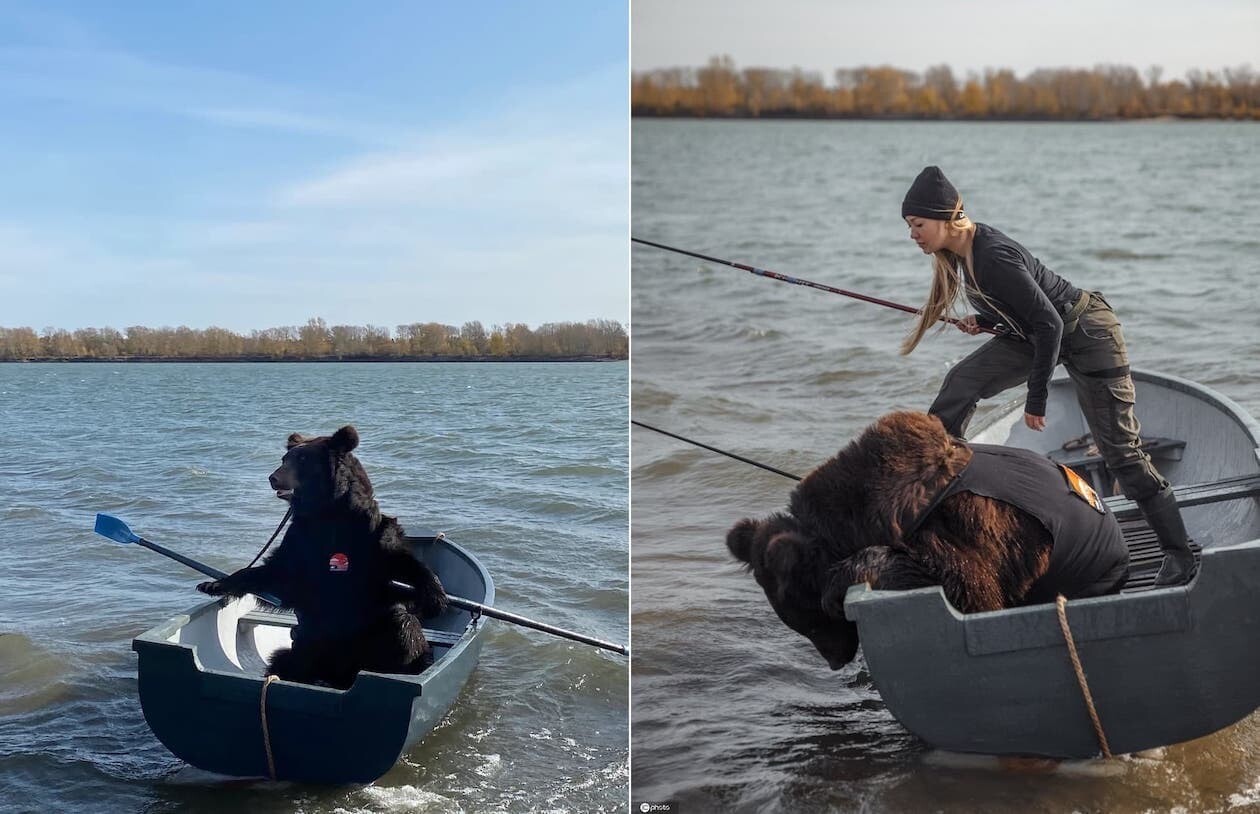 ロシア　クマ　ヒグマ　釣り