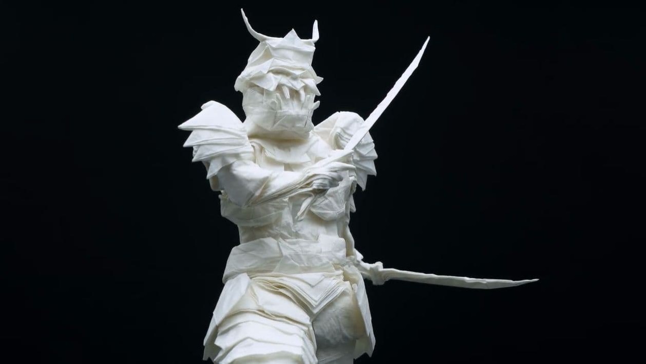 折り紙　フィンランド　ジュホ・コンコラ　職人　侍　武士