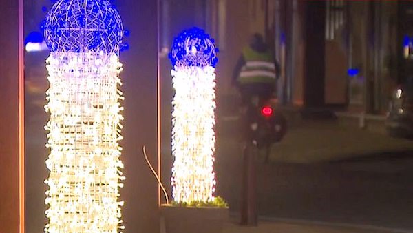クリスマスイルミネーション　ベルギー　アウデンブルグ
